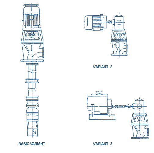 Variants of the pump type 